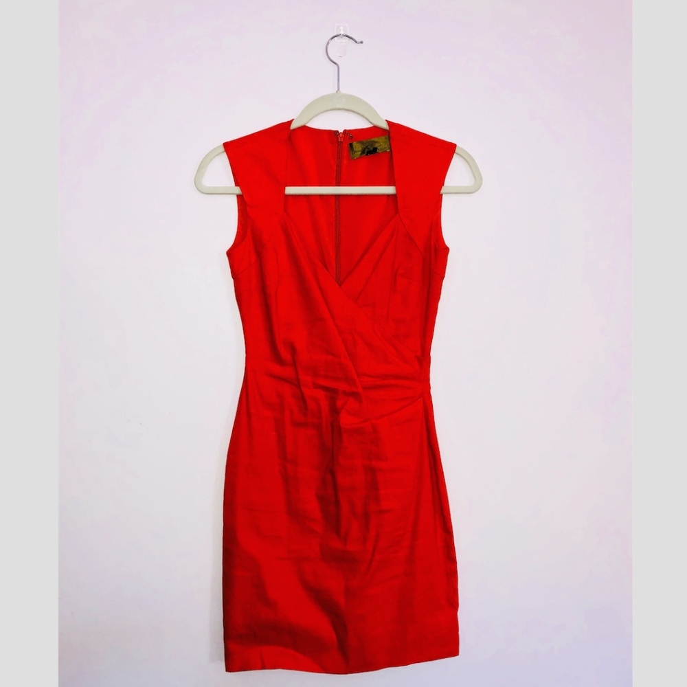 Nicole Miller Orange Mini Dress